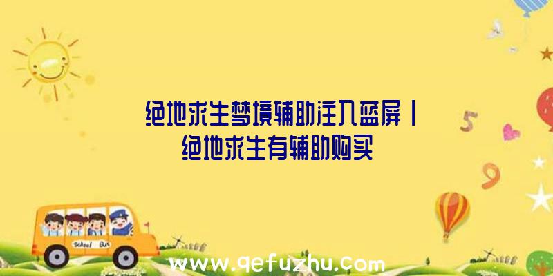 「绝地求生梦境辅助注入蓝屏」|绝地求生有辅助购买